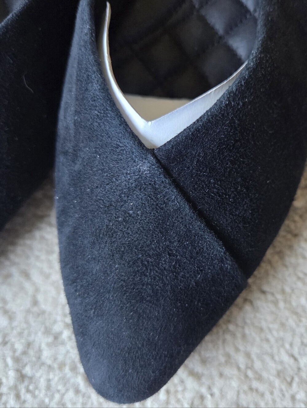 Birdies The Goldfinch Womens Black Suede Leather Pointed Toe Ballet Flats Size 7 - Picture 4 of 9